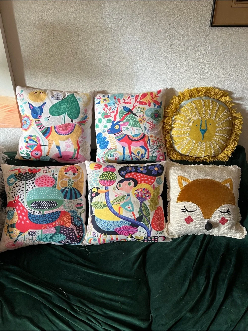 World marketBoho Animal & Floral Decorative Throw Pillow covers